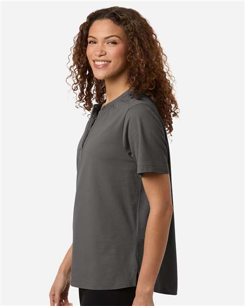 Women's Seaton Pebble Textured Polo - OnModelSide - B002B2132 - Graphite