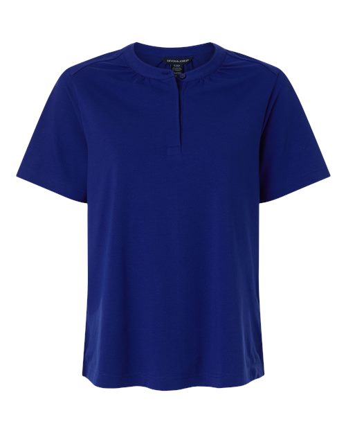Women's Seaton Pebble Textured Polo - Front - B002B2752 - Midnight Royal
