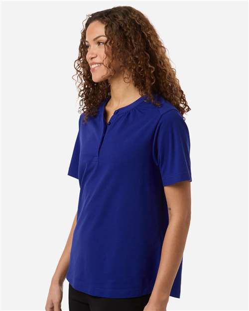 Women's Seaton Pebble Textured Polo - OnModelSide - B002B2752 - Midnight Royal