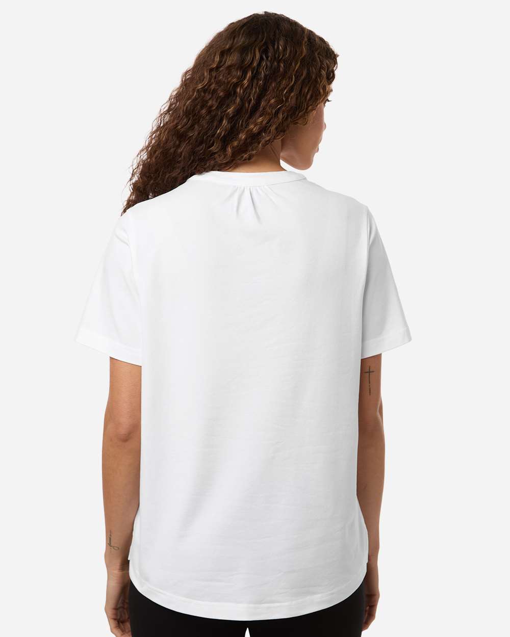 Women's Seaton Pebble Textured Polo - OnModelBack - B002B2002 - White