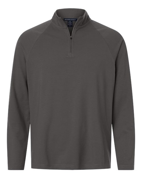 Men's Seaton Pebble Textured Quarter-Zip Pullover - Front - B003B2133 - Graphite