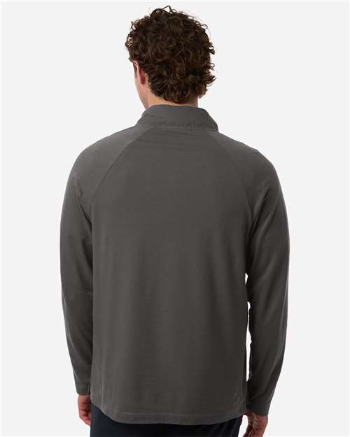Men's Seaton Pebble Textured Quarter-Zip Pullover - OnModelBack - B003B2133 - Graphite