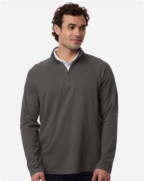 Men's Seaton Pebble Textured Quarter-Zip Pullover - OnModelFront - B003B2133 - Graphite