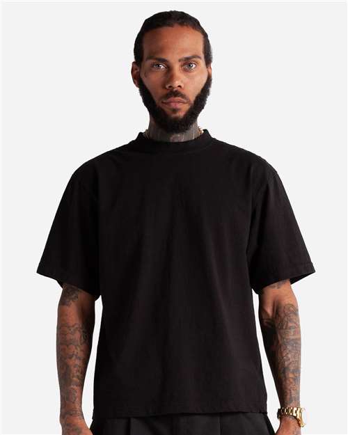 Unisex Max Heavyweight Cropped T-Shirt - OnModelFront - B009C2503 - Black