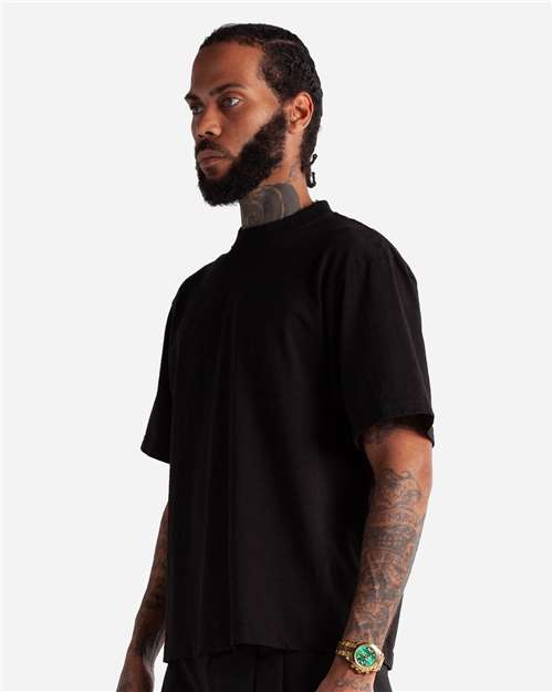 Unisex Max Heavyweight Cropped T-Shirt - OnModelSide - B009C2503 - Black