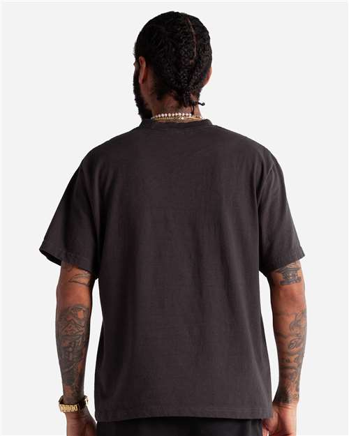 Unisex Max Heavyweight Cropped T-Shirt - OnModelBack - B009C2103 - Off Black