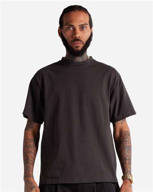 Unisex Max Heavyweight Cropped T-Shirt - OnModelFront - B009C2103 - Off Black