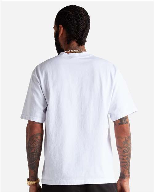 Unisex Max Heavyweight Cropped T-Shirt - OnModelBack - B009C2003 - White