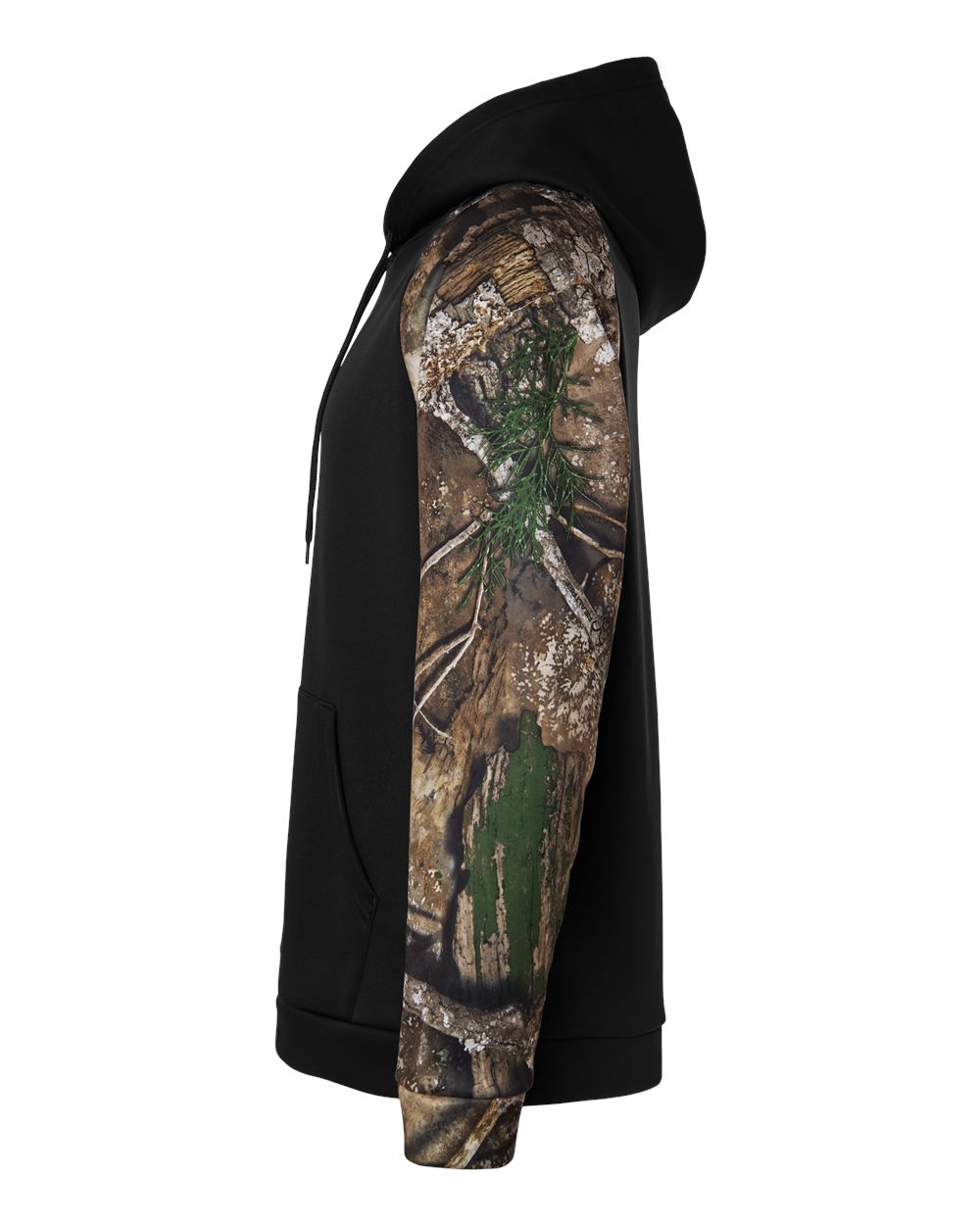 RT5305-Unisex Realtree® Performance Colorblocked Hooded Sweatshirt - DirectSide - B03050982 - Camo/ Black