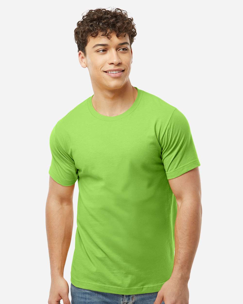 Fine Jersey T-Shirt - OnModelFront - B10259452 - Lime