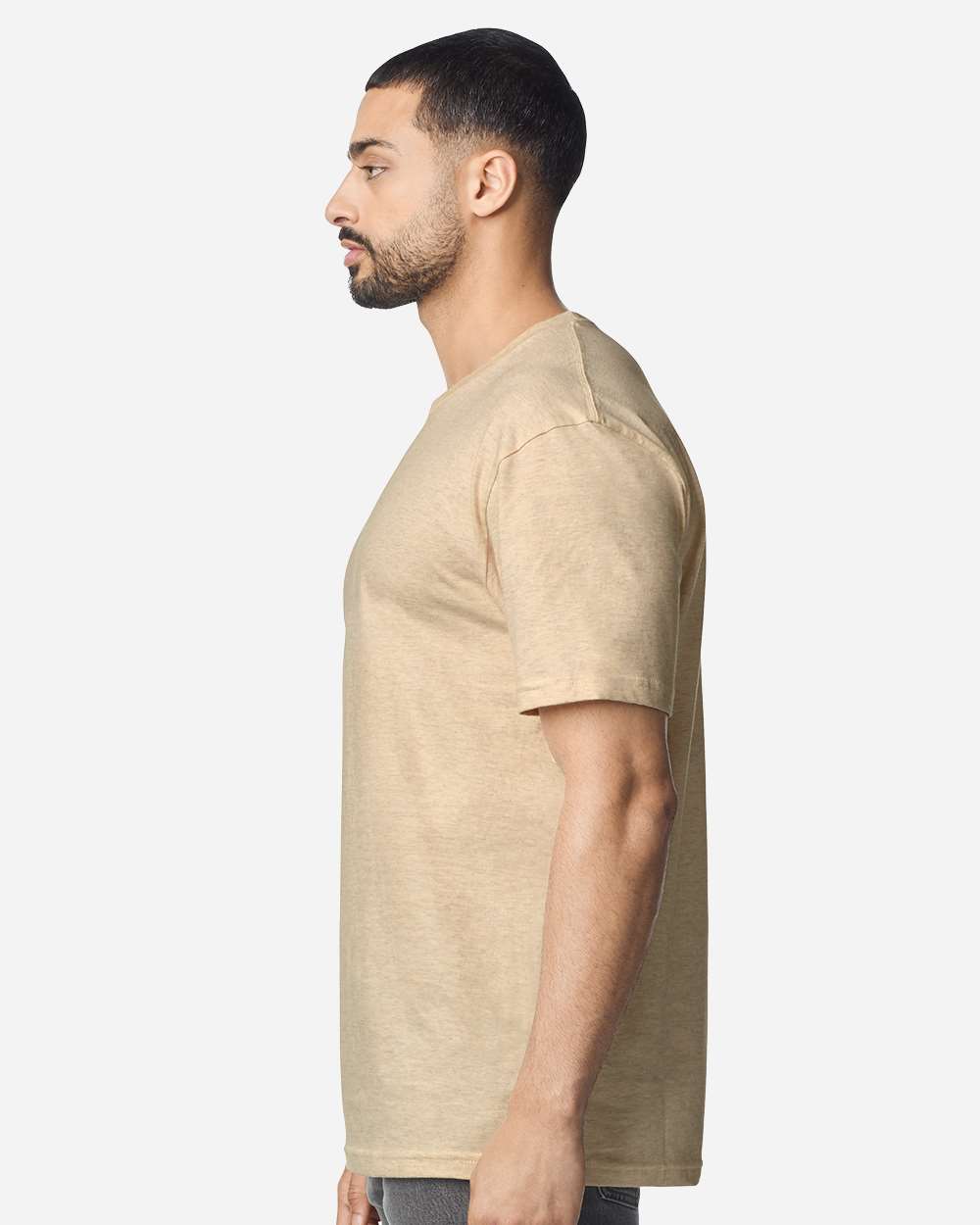 Softstyle® T-Shirt - OnModelSide - B00660833 - Heather Oatmeal