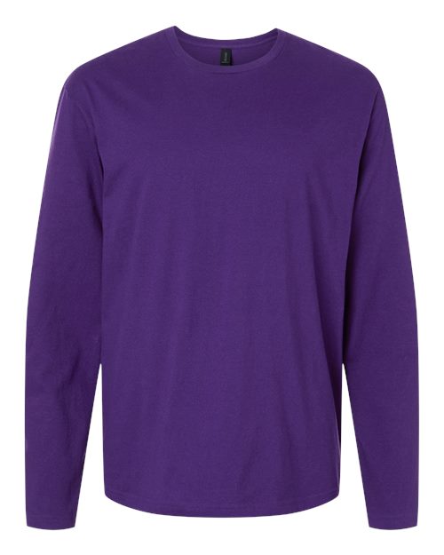 Unisex Softstyle® Long Sleeve T-Shirt - Front - B05660473 - Purple