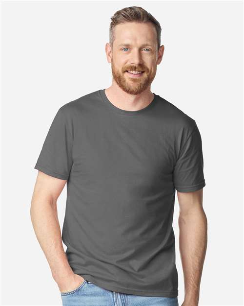 Unisex Softstyle® Plasma Print T-Shirt - OnModelFront - B05260093 - Charcoal