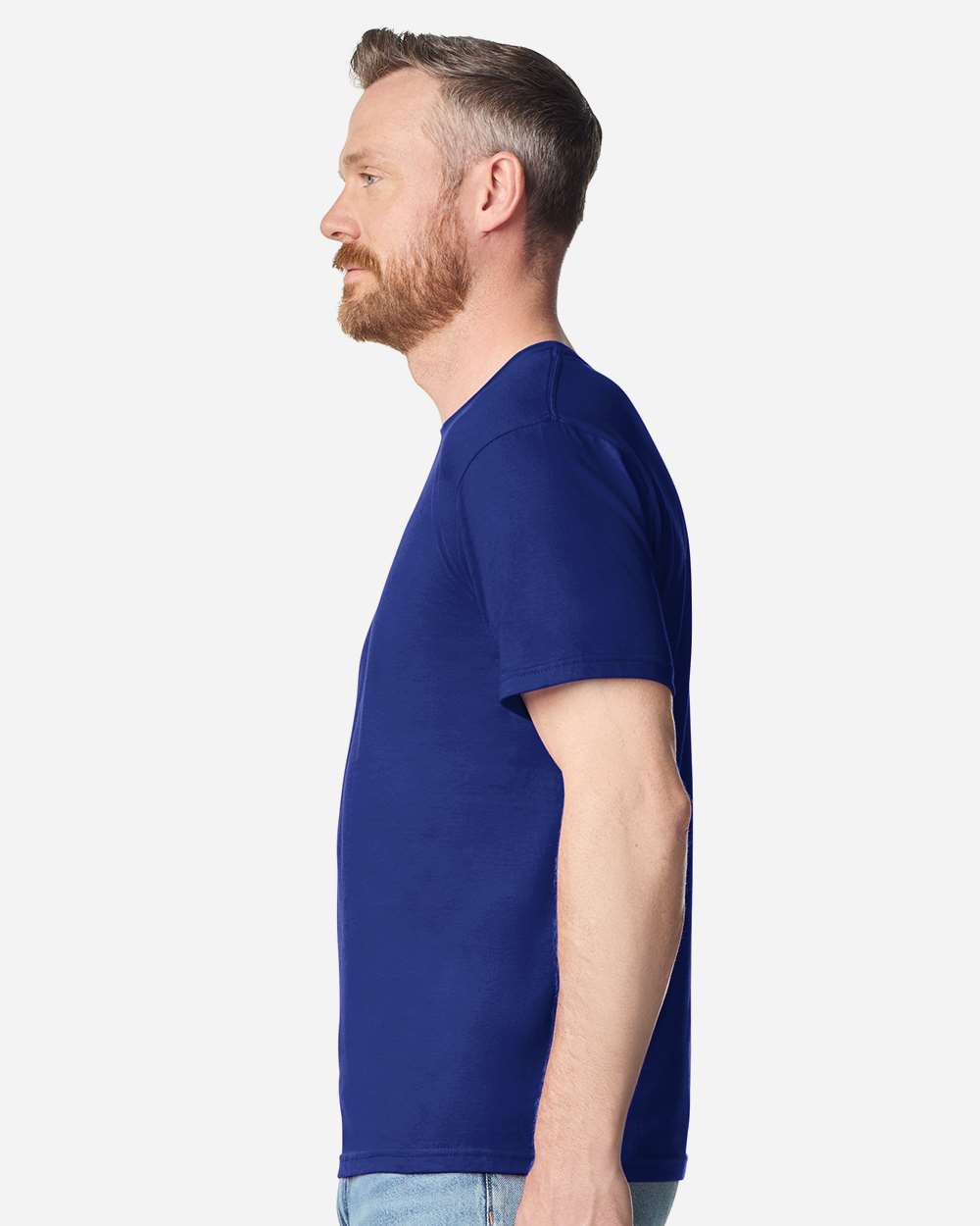 Unisex Softstyle® Plasma Print T-Shirt - OnModelSide - B05260753 - Fan Deep Royal