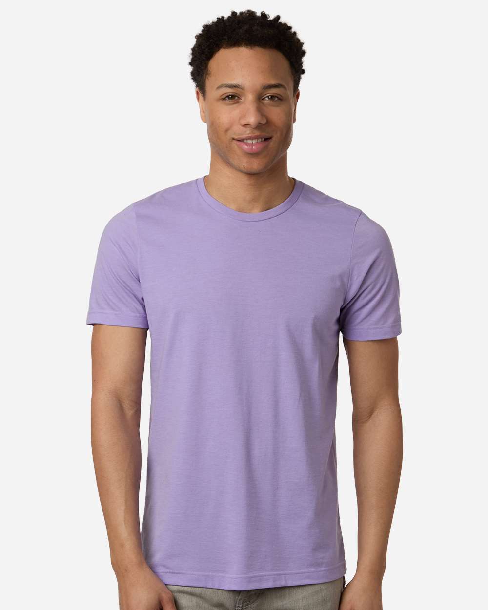 Combed CVC T-Shirt - OnModelFront - B13759312 - Heather Lavender