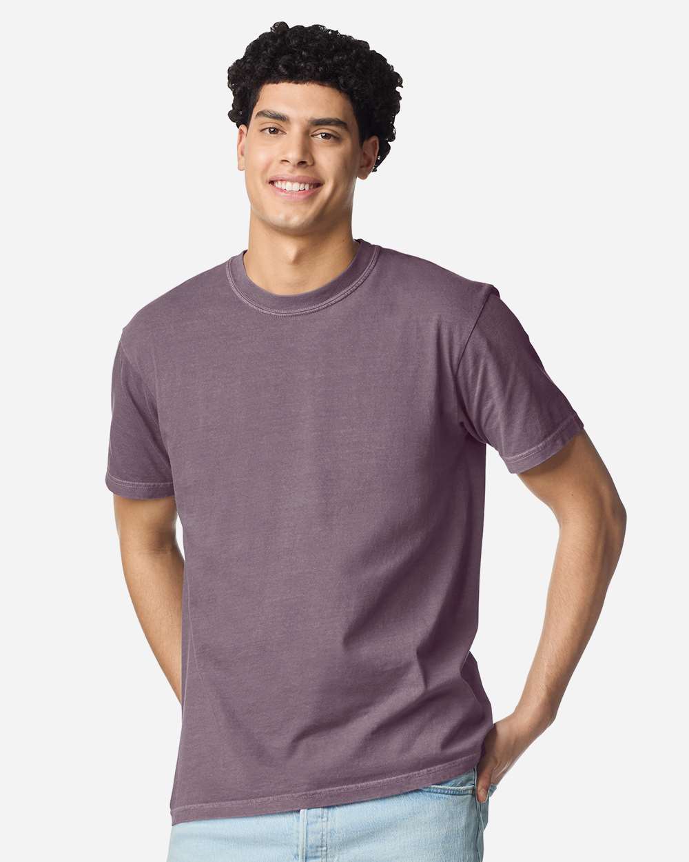 Garment-Dyed Heavyweight T-Shirt - OnModelFront - B00708423 - Dusk