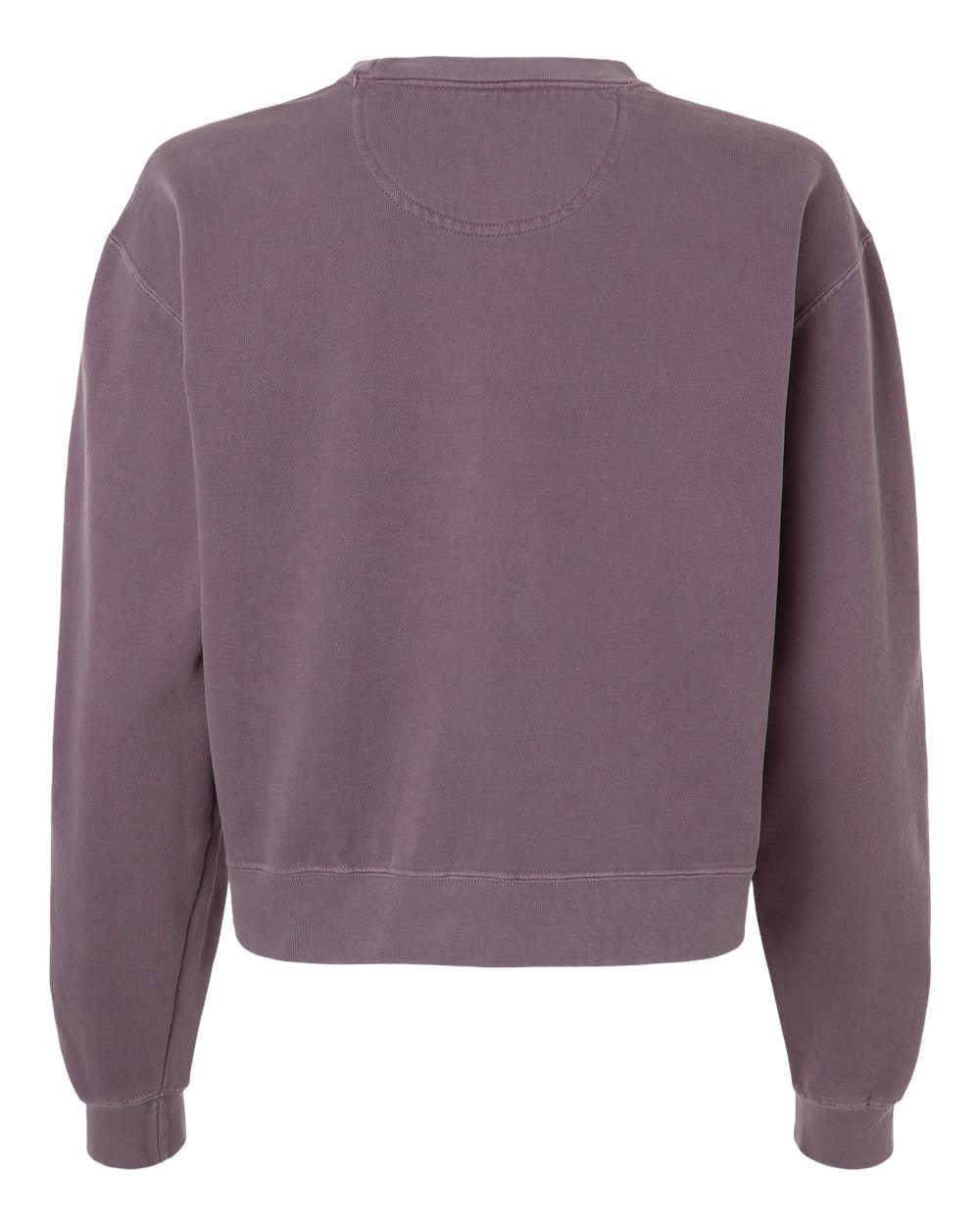 Women's Garment-Dyed Mid-Length Crewneck Sweatshirt - Back - B00408673 - Dusk