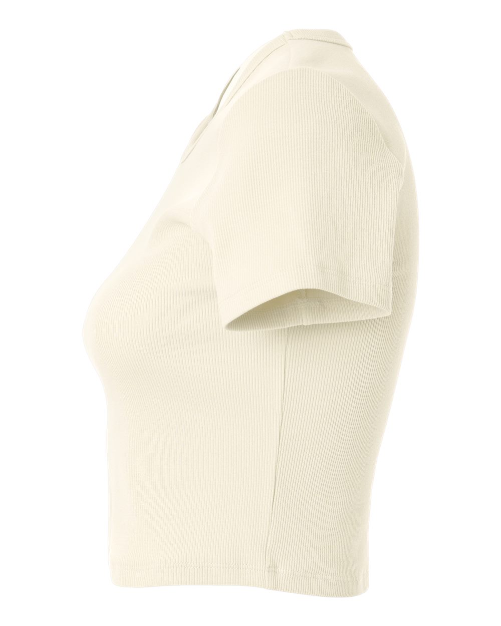 Women's Baby Rib Cropped Tee - DirectSide - B04127243 - Bone