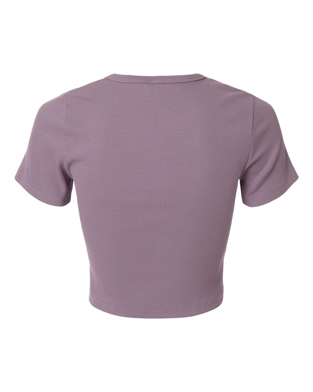 Women's Baby Rib Cropped Tee - Back - B04127673 - Smokey Violet