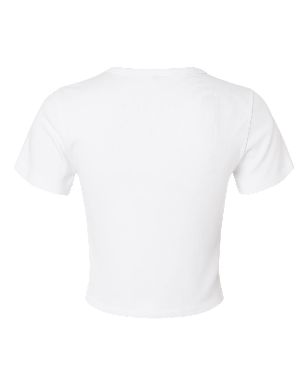 Women's Baby Rib Cropped Tee - Back - B04127003 - White