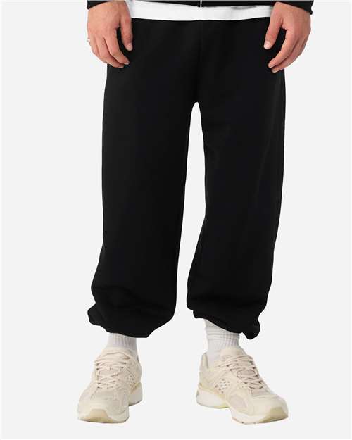 Unisex Sponge Fleece Sweatpants - OnModelFront - B08506502 - Black
