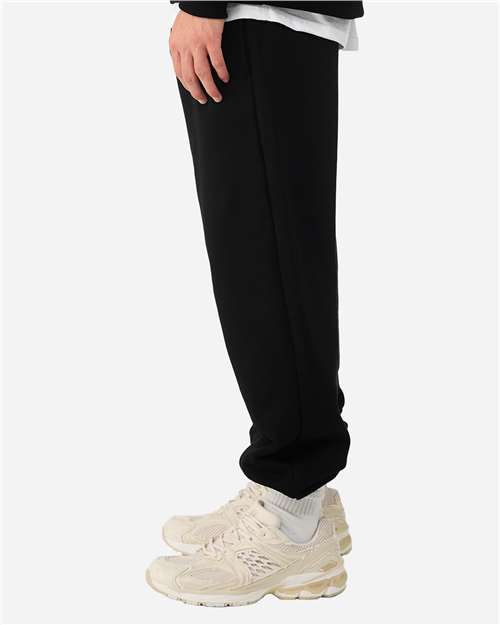 Unisex Sponge Fleece Sweatpants - OnModelSide - B08506502 - Black