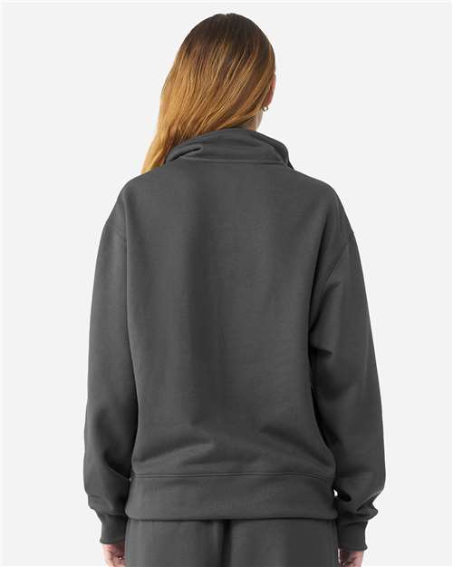 Unisex 10 oz Quarter-Zip Pullover Sweatshirt - OnModelBack - B08706122 - Asphalt