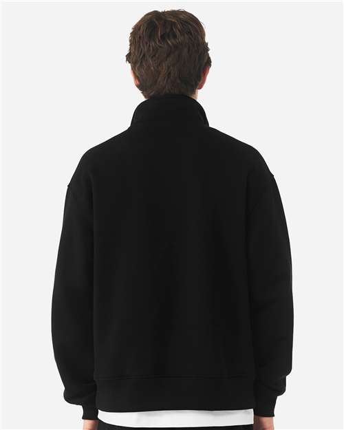 Unisex 10 oz Quarter-Zip Pullover Sweatshirt - OnModelBack - B08706502 - Black