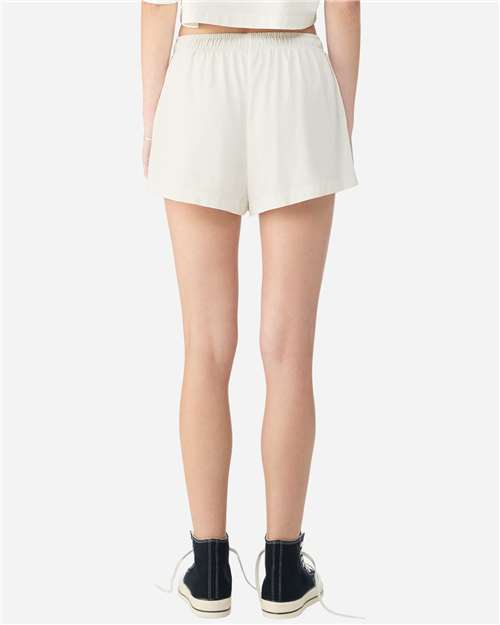 Women's Garment-Dyed Shorts - OnModelBack - B09106003 - Vintage White