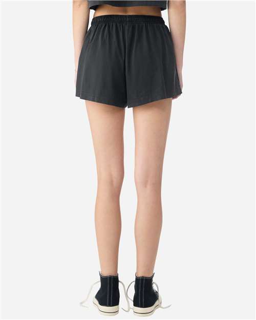 Women's Garment-Dyed Shorts - OnModelBack - B09106503 - Washed Black
