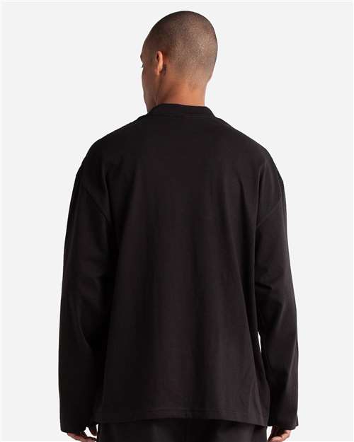 Unisex Max Heavyweight Oversized Long Sleeve T-Shirt - OnModelBack - B010C2503 - Black