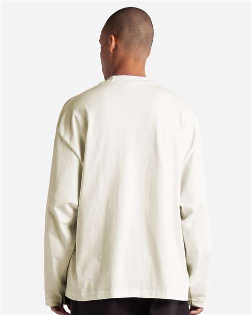Unisex Max Heavyweight Oversized Long Sleeve T-Shirt - OnModelBack - B010C2013 - Off white