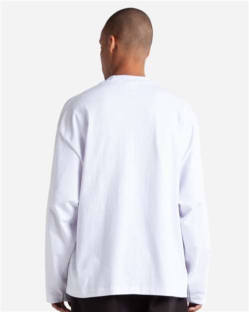 Unisex Max Heavyweight Oversized Long Sleeve T-Shirt - OnModelBack - B010C2003 - White