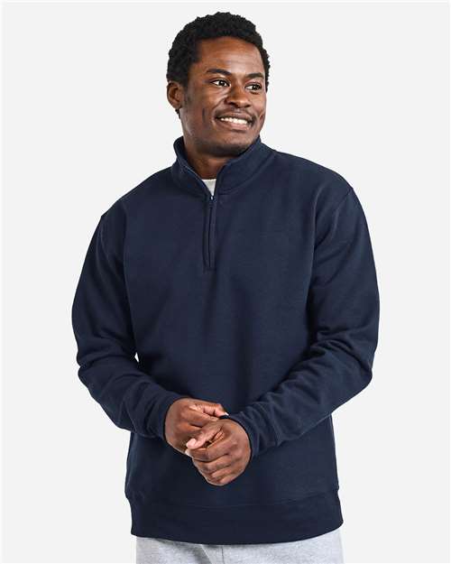 Unisex Heavy Blend™ Quarter-Zip Sweatshirt - OnModelFront - B05360143 - Navy