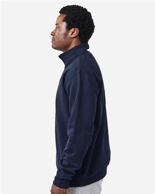 Unisex Heavy Blend™ Quarter-Zip Sweatshirt - OnModelSide - B05360143 - Navy