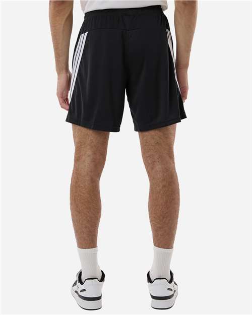 Men's 3-Stripes 7" Shorts - OnModelBack - B036F8503 - Black/ White