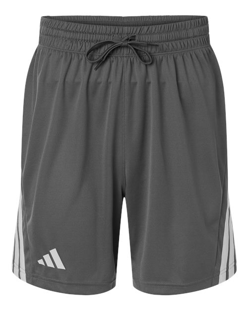 Men's 3-Stripes 7" Shorts - Front - B036F8593 - Team Grey Four/ White
