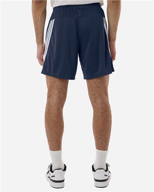 Men's 3-Stripes 7" Shorts - OnModelBack - B036F8653 - Team Navy Blue/ White
