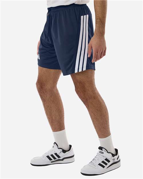Men's 3-Stripes 7" Shorts - OnModelSide - B036F8653 - Team Navy Blue/ White