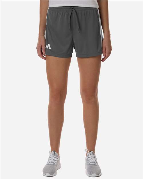 Women's 3-Stripes 3" Shorts - OnModelFront - B101F8592 - Team Grey Four/ White