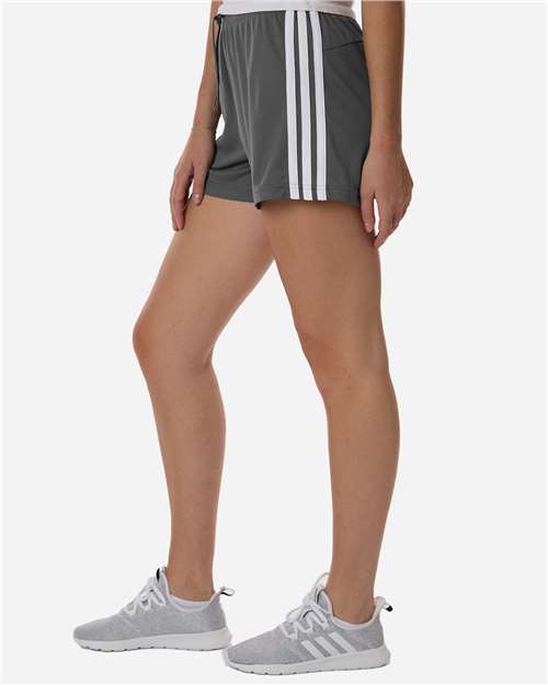 Women's 3-Stripes 3" Shorts - OnModelSide - B101F8592 - Team Grey Four/ White