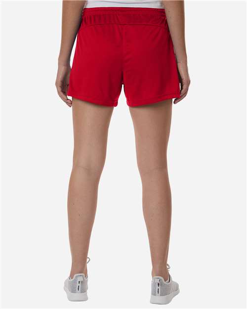 Women's 3-Stripes 3" Shorts - OnModelBack - B101F8702 - Team Power Red/ White