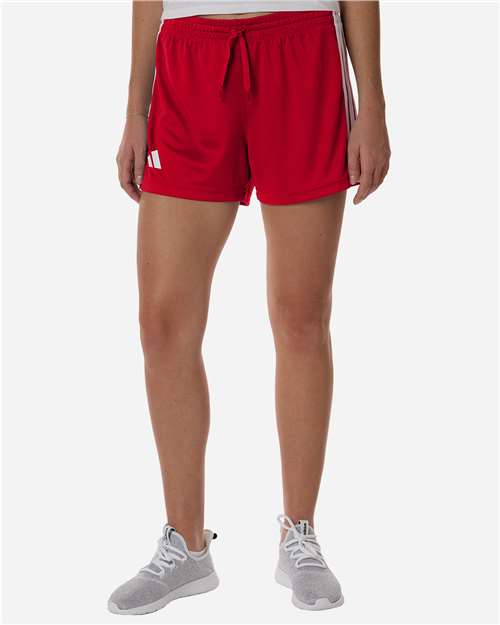 Women's 3-Stripes 3" Shorts - OnModelFront - B101F8702 - Team Power Red/ White