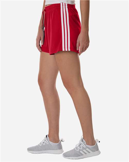 Women's 3-Stripes 3" Shorts - OnModelSide - B101F8702 - Team Power Red/ White