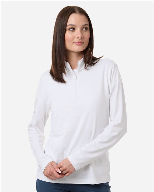 Women's Textured Stripe Quarter-Zip Pullover - styleImage
