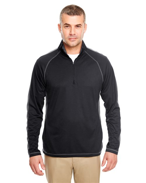 Cool & Dry Sport Quarter-Zip Pullover with Side and Sleeve Panels - styleImage