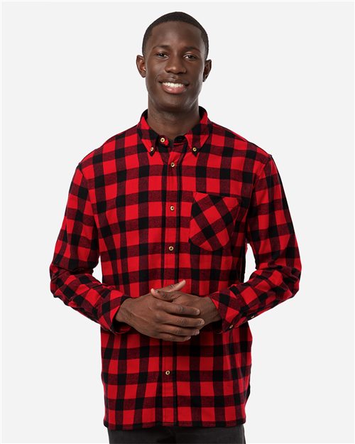 Men's Flannel Button Down Shirt - styleImage