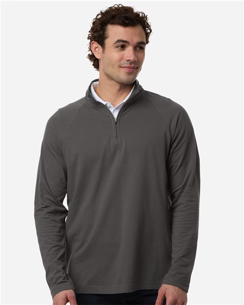 Men's Seaton Pebble Textured Quarter-Zip Pullover - styleImage