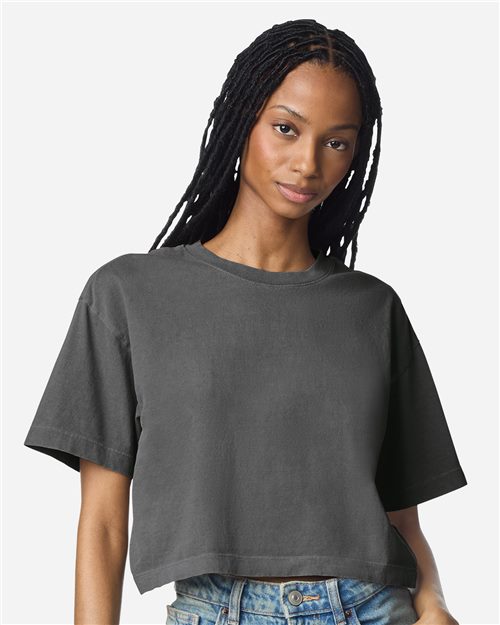 Women's Garment-Dyed Heavyweight Cropped Tee - styleImage