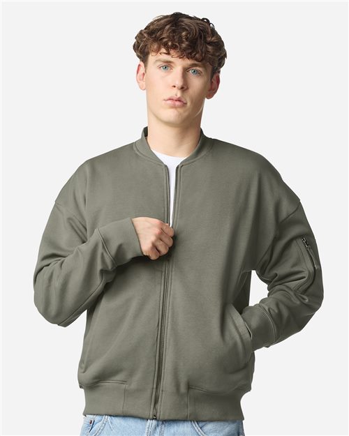 Unisex French Terry Bomber Jacket - styleImage